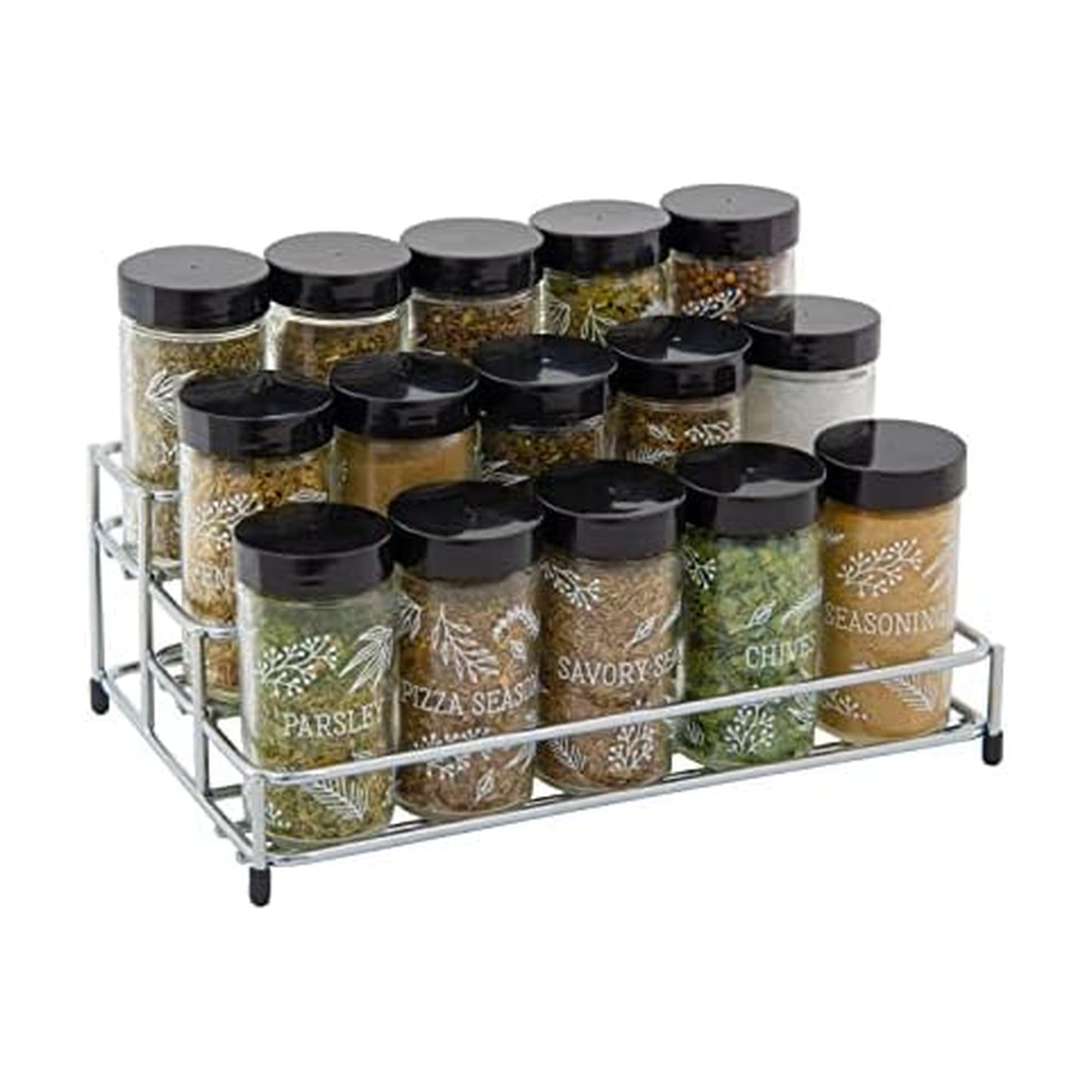 Amazon.com: Kamenstein 15 Jar Lincoln Countertop Spice Rack with